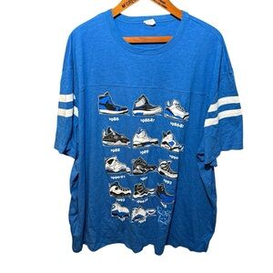 Retro Kicks Big Man Evolution Of Air Jordan Shoes Tee 4XL T-Shirt